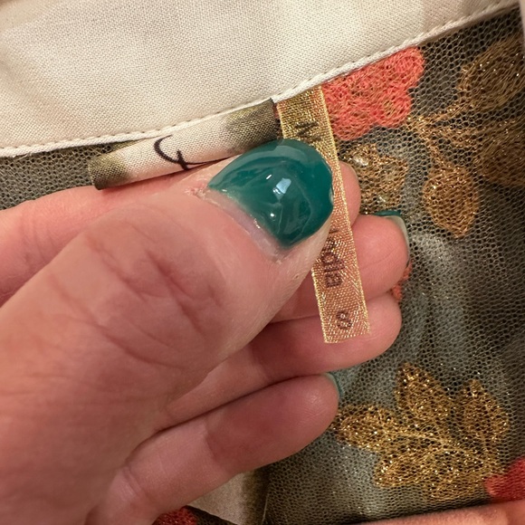 Aratta Floral Button-Up Shirt with Colorful Stripes - Picture 3 of 14